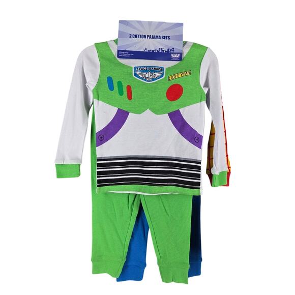 DISNEY COLLECTION TODDLER BOYS 4-PC TOY STORY PAJAMA SETS BUZZ & WOODY SIZE 2T - Picture 2 of 10
